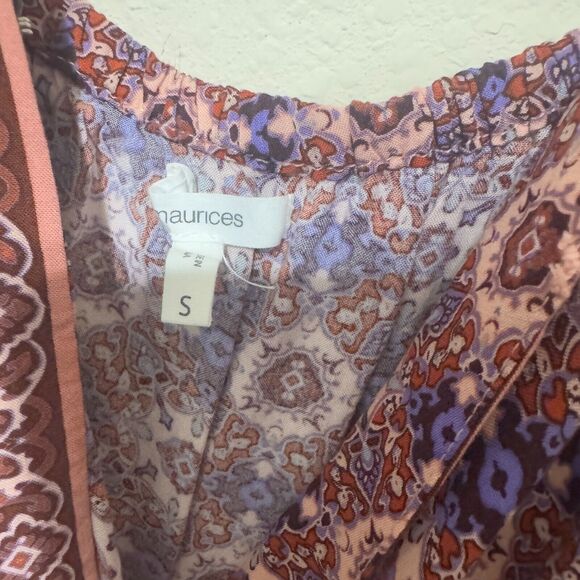 Maurices Dress Womens S Pink Maxi wrap sleeveless boho resortwear cruise - Picture 6 of 9